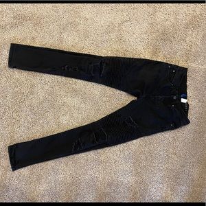 Black Distressed Divided Jeans